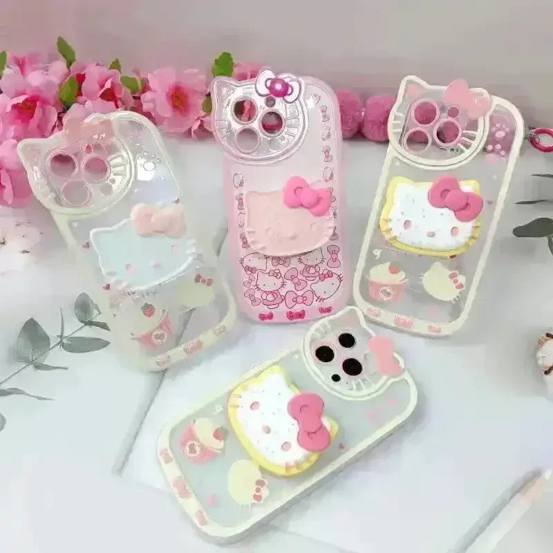 Hello Kitty Paw Print Tok Stand Phone Case (For iPhones) - Bear Hugs
