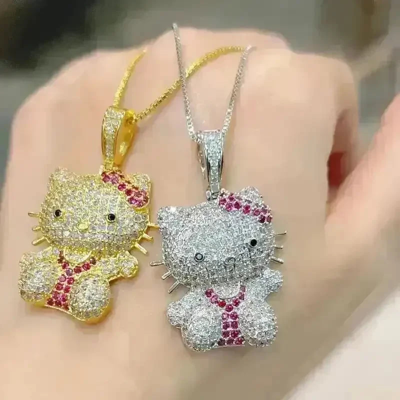 Hello Kitty Rhinestone Pendant - Bear Hugs