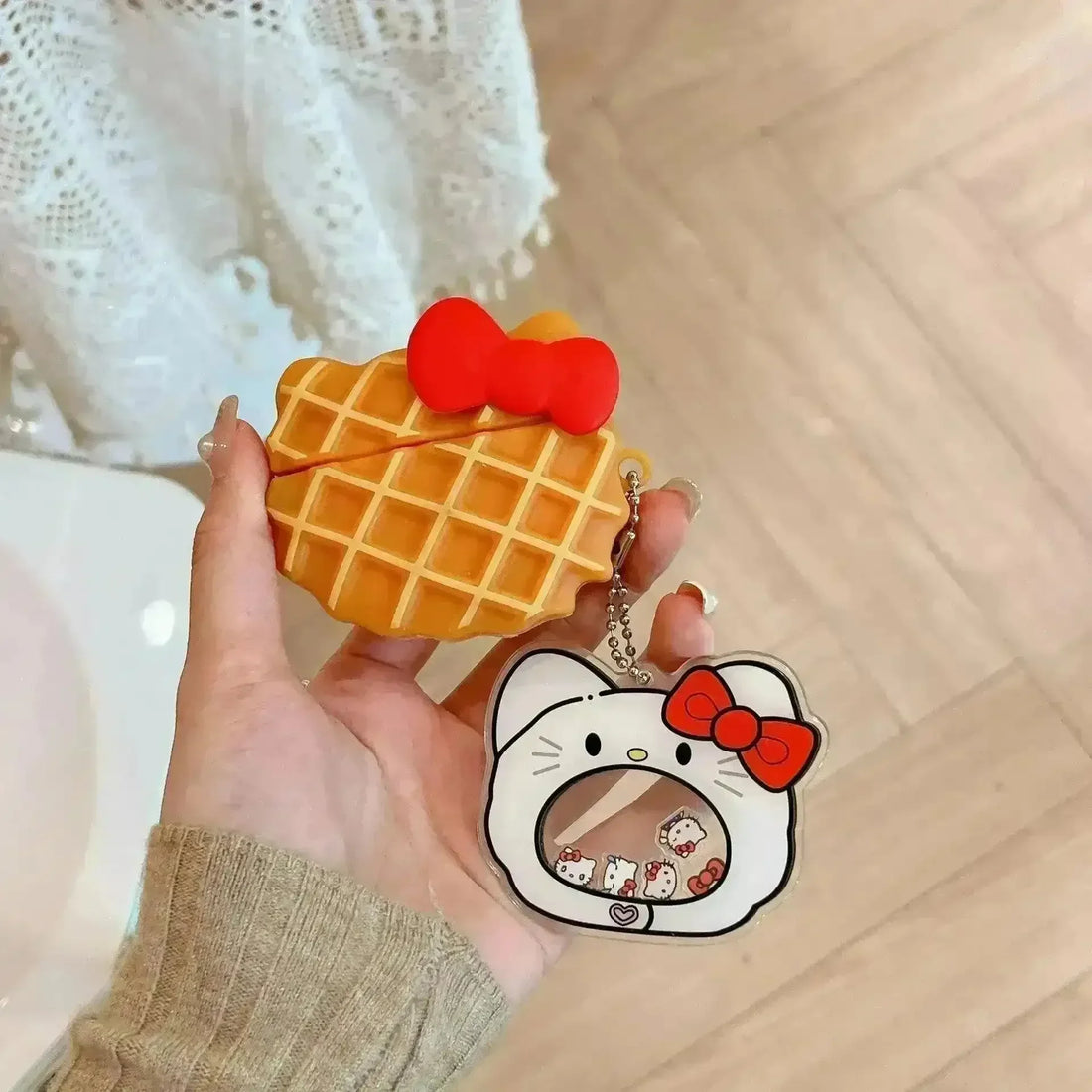 Hello Kitty Waffle Protective Case (For Airpods) - Bear Hugs