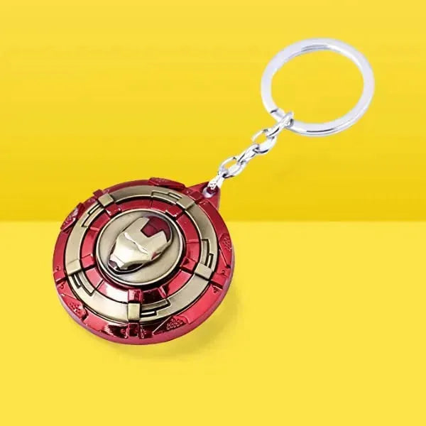 Heroic Spin Captain Marvel & Iron Man Rotating Keychain - Bear Hugs