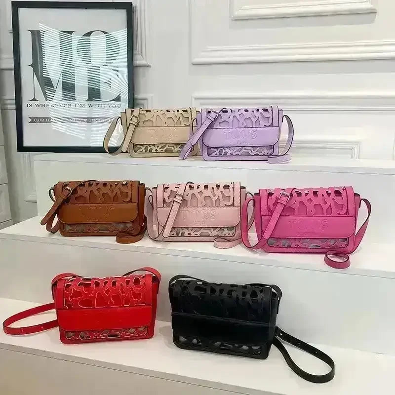 Hollowed-Out Tous Messenger Bag - Bear Hugs