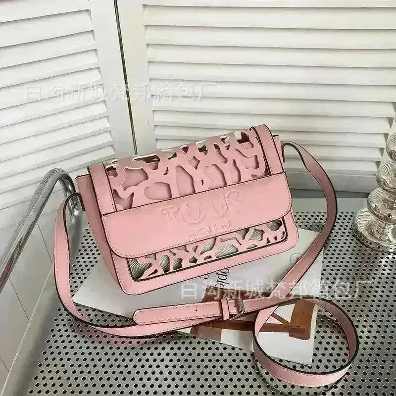 Hollowed-Out Tous Messenger Bag - Bear Hugs