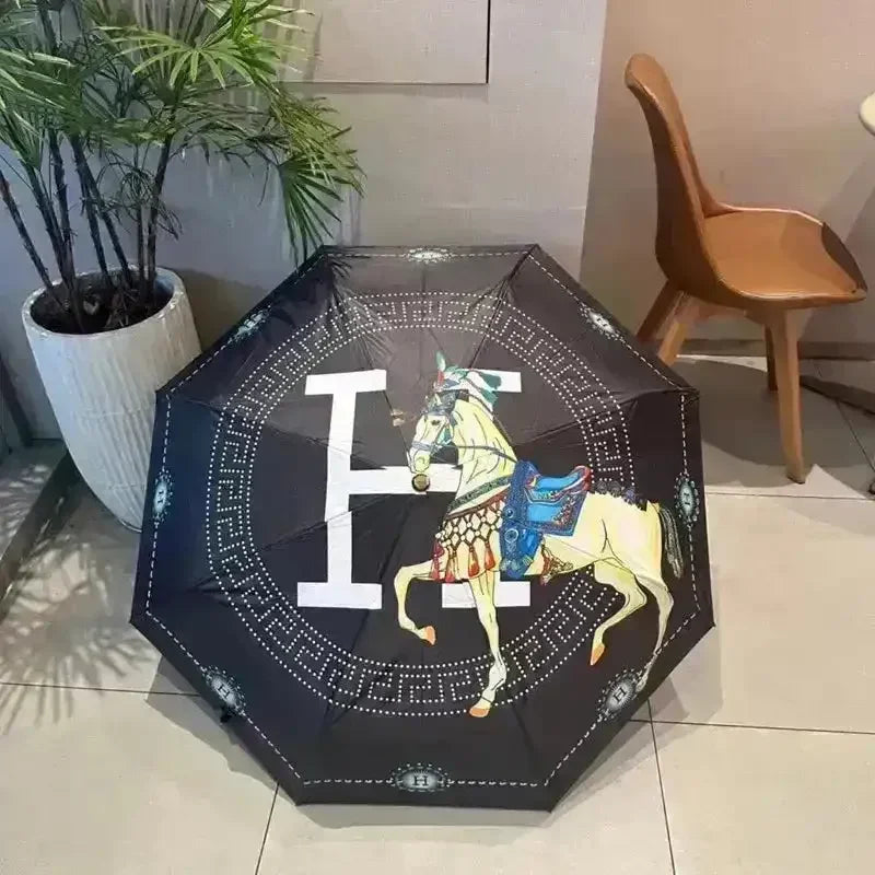 Horse Carriage Luxury Designer Umbrella - Bear Hugs
