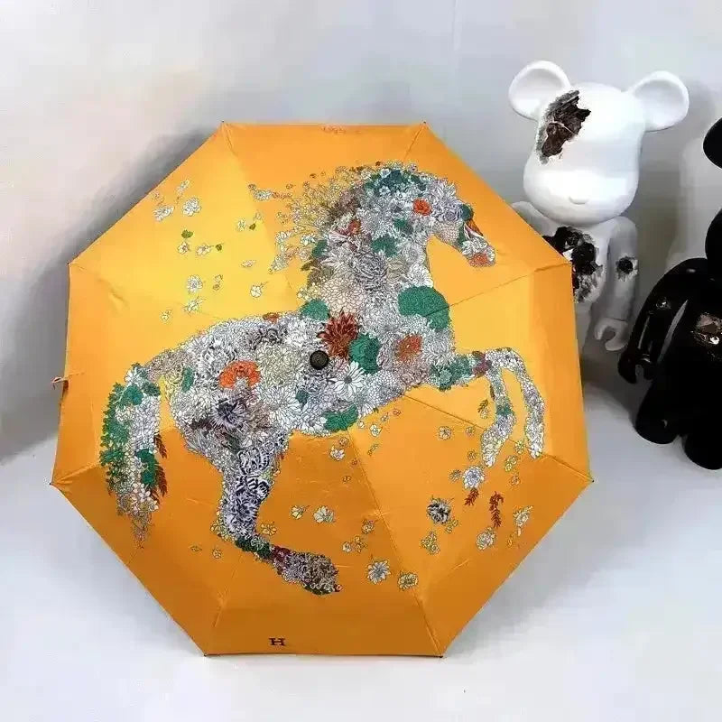 Horse Carriage Luxury Designer Umbrella - Bear Hugs