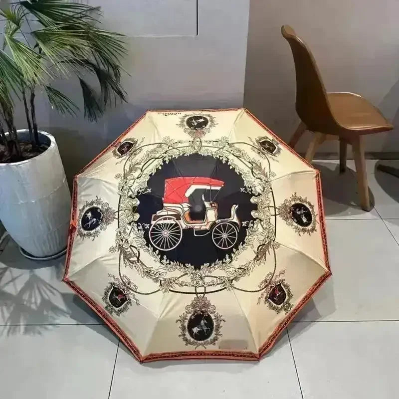 Horse Carriage Luxury Designer Umbrella - Bear Hugs