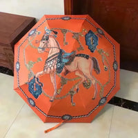 Horse Carriage Luxury Designer Umbrella - Bear Hugs