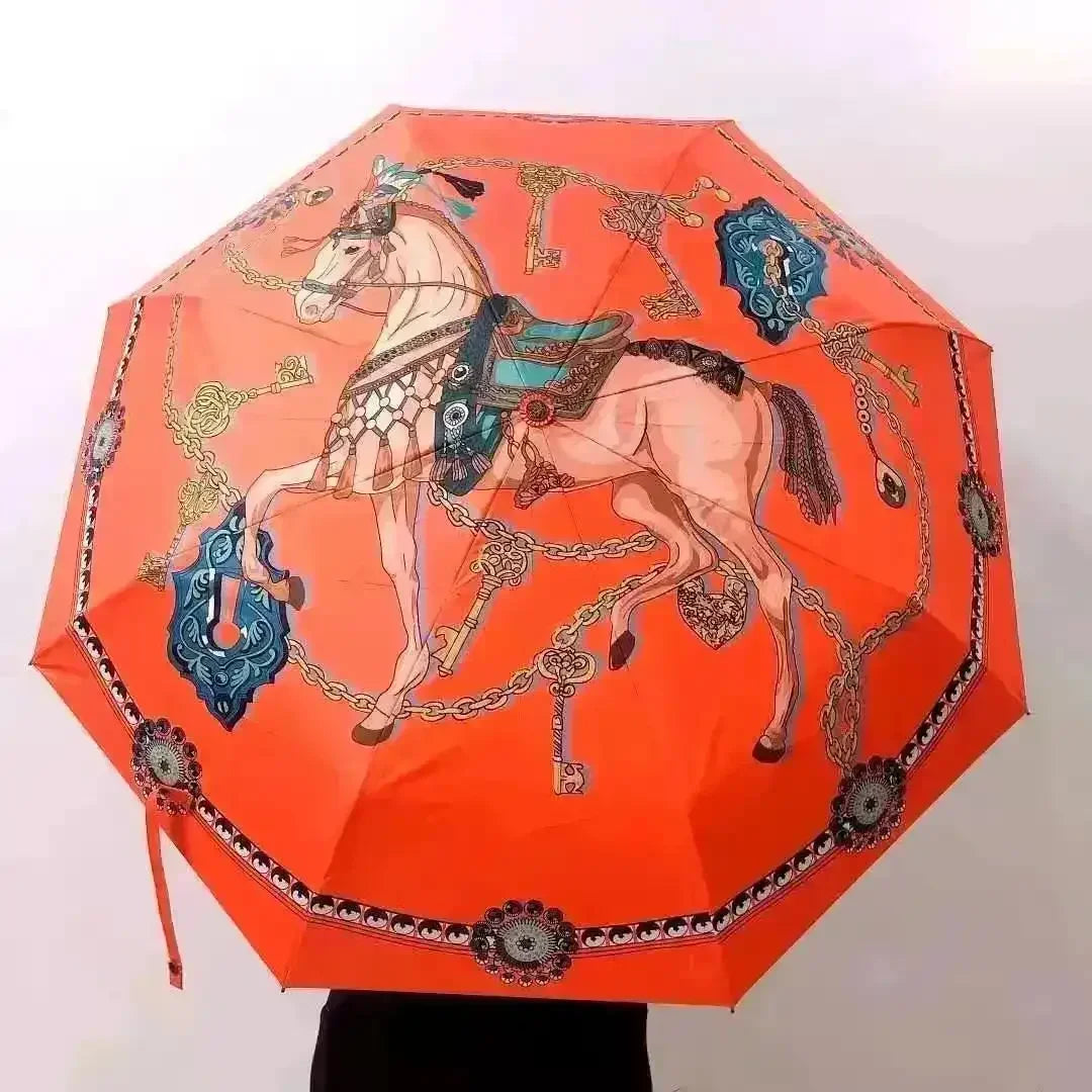 Horse Carriage Luxury Designer Umbrella - Bear Hugs