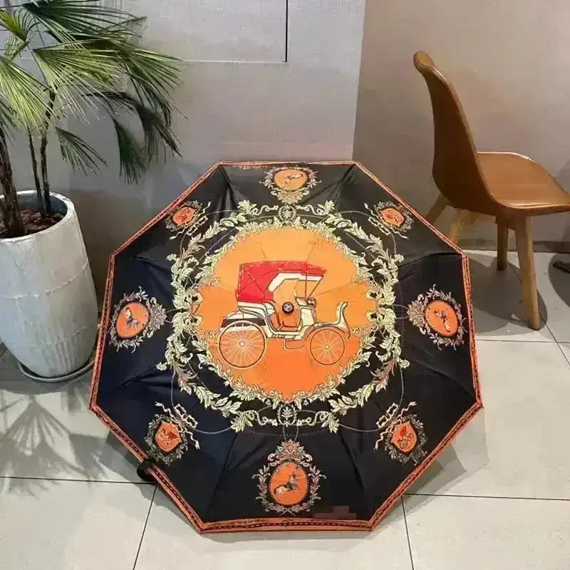 Horse Carriage Luxury Designer Umbrella - Bear Hugs