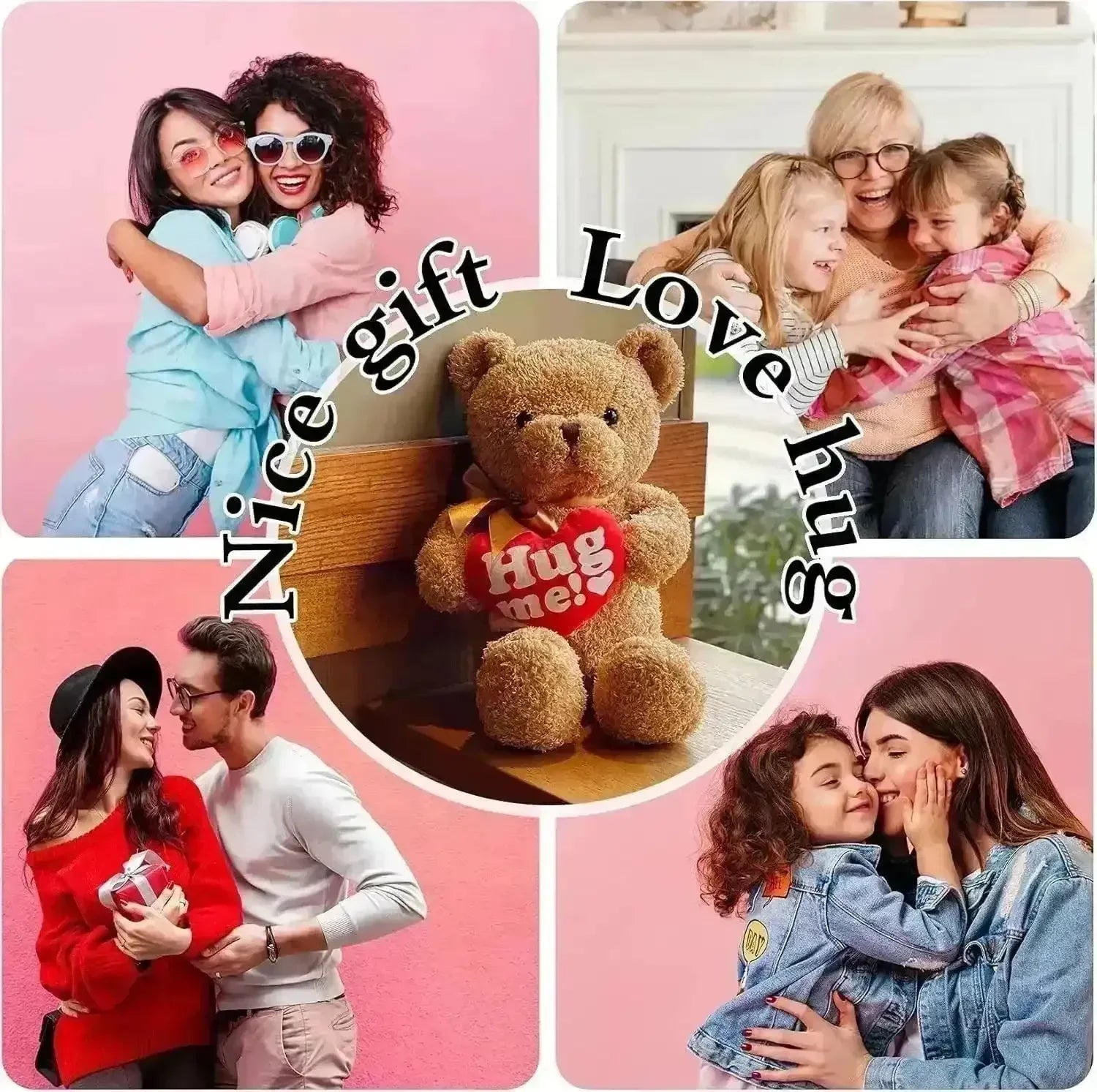 Hug Me Teddy Plushie (30 cm) - Bear Hugs