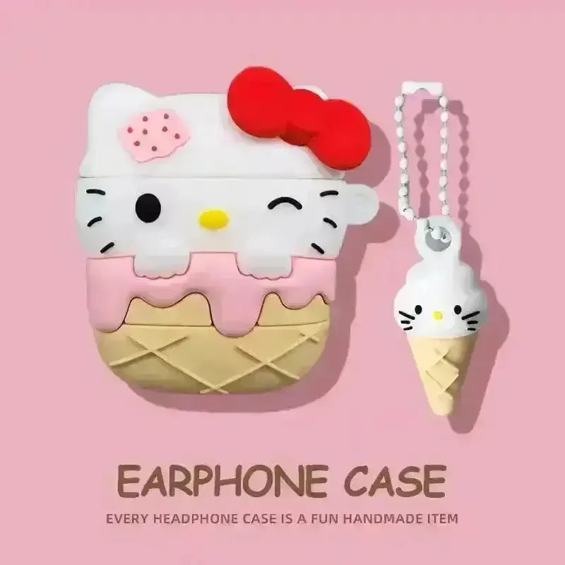 Ice Cream Hello Kitty Case (For Airpods) - Bear Hugs