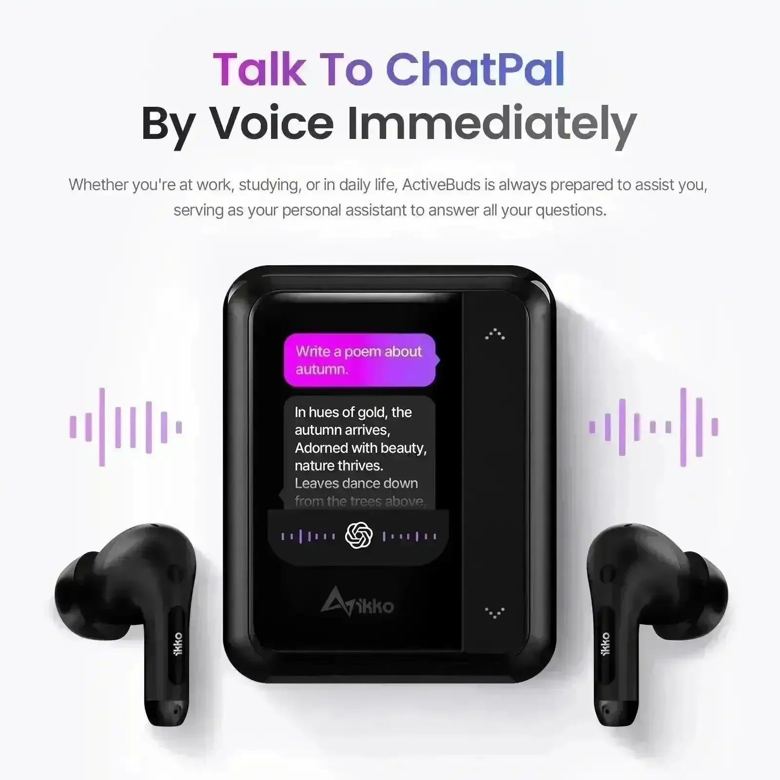 iKKO World's First AI Active TWS Earbuds - Bear Hugs