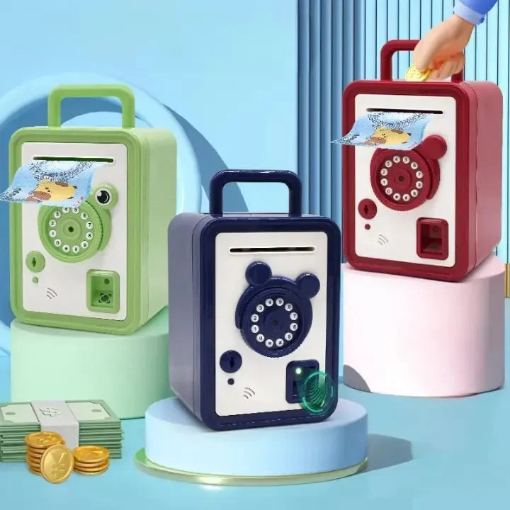 Interactive Fingerprint Locker Piggy Bank - Bear Hugs