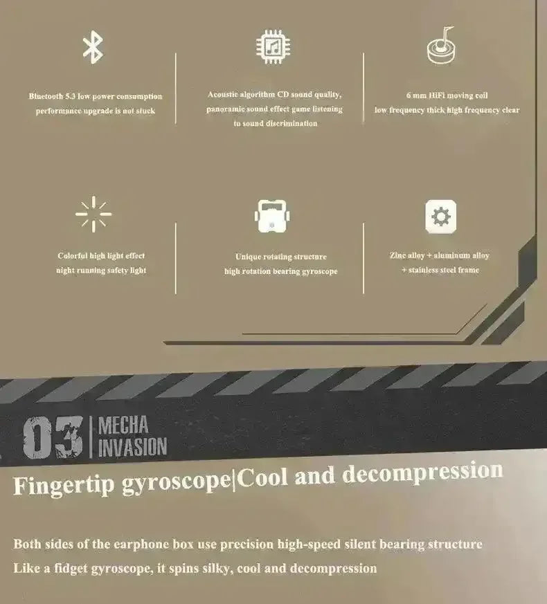 INVA-S 03 High-End Bluetooth Fidget Earbuds - Bear Hugs