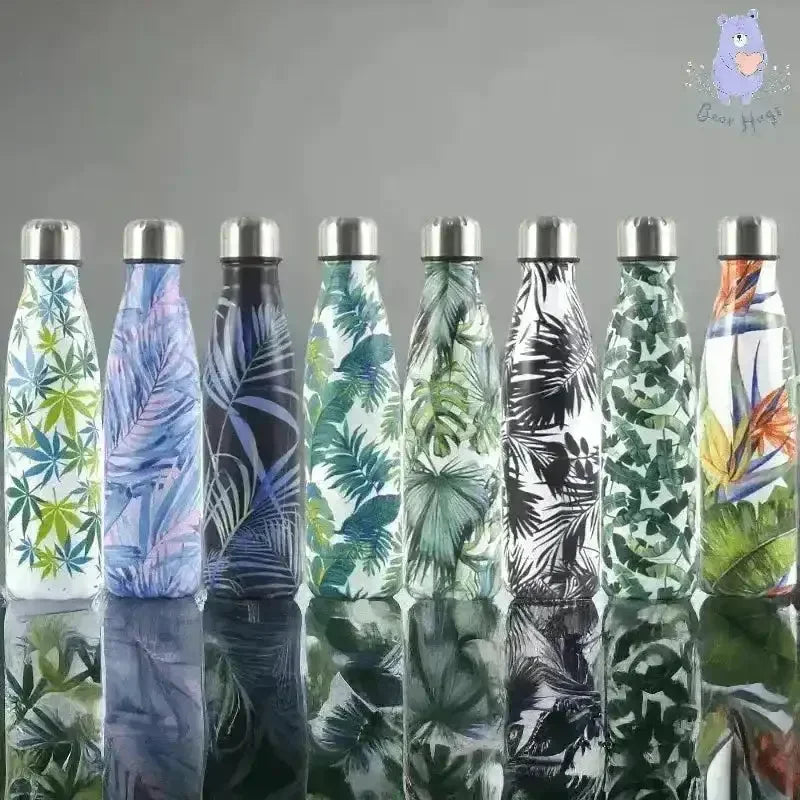 Jungle Leaves Cola Metal Water Bottle (500 ml) - Bear Hugs