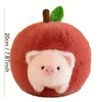 Kawaii Apple Pig Plush Toy (20 cm) - Bear Hugs