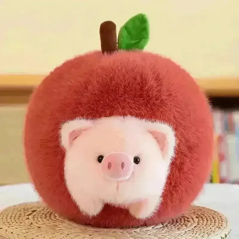 Kawaii Apple Pig Plush Toy (20 cm) - Bear Hugs