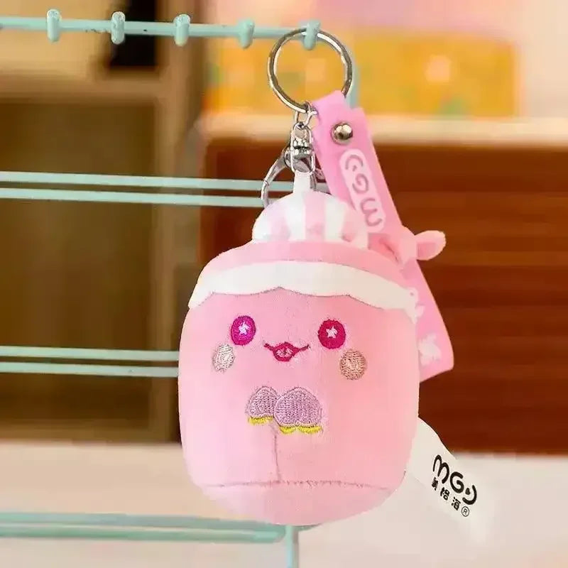 Kawaii Boba Cute Milk Tea Plushie Pink 12 cm