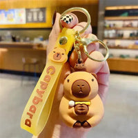 Kawaii Capybara 3D Keychain - Bear Hugs