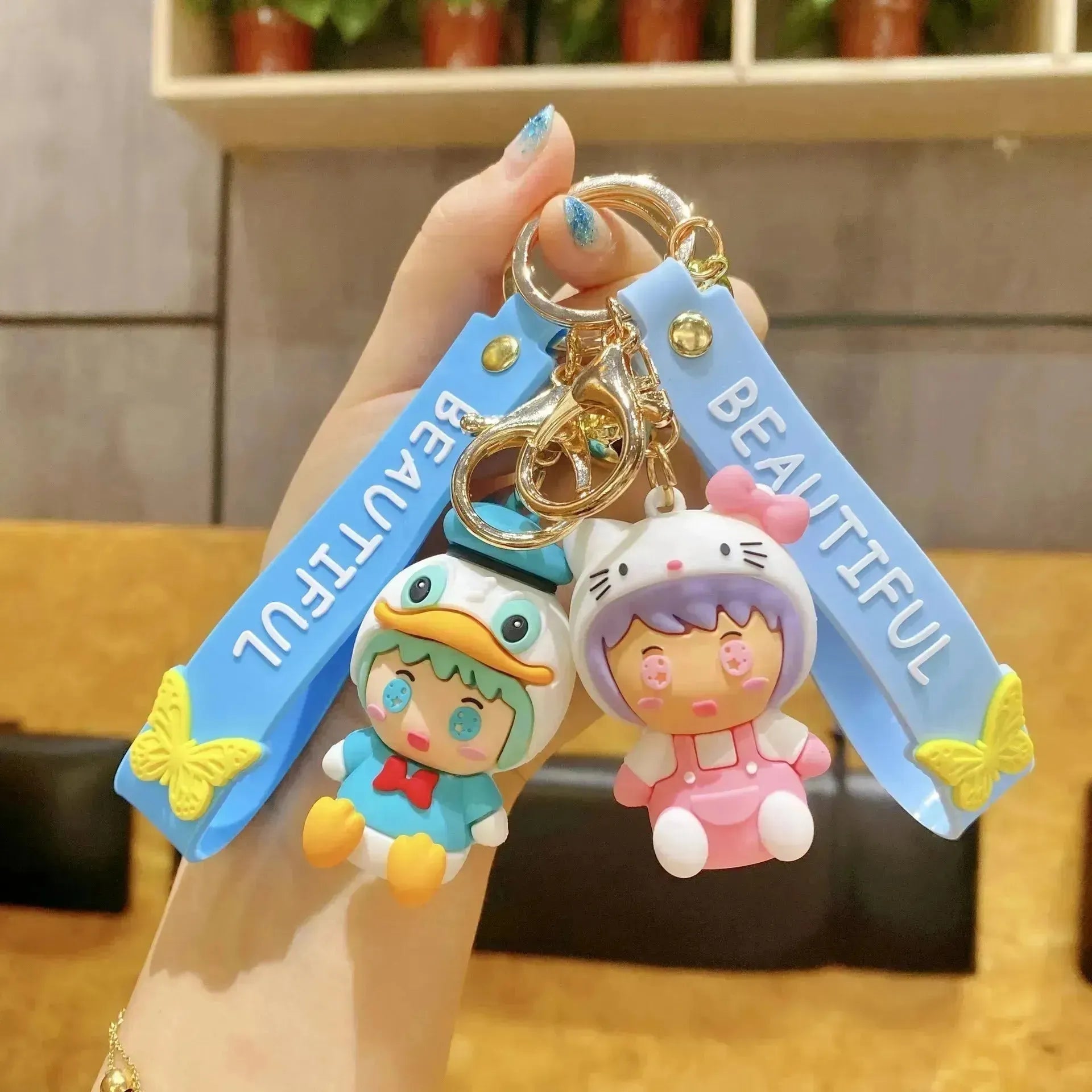 Kawaii Cartoon Cosplay 3D Keychain - Bear Hugs