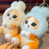 Kawaii Cat Mofusand Keychain - Bear Hugs