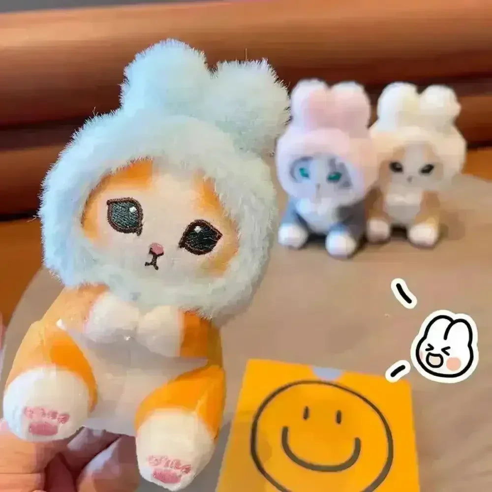Kawaii Cat Mofusand Keychain - Bear Hugs
