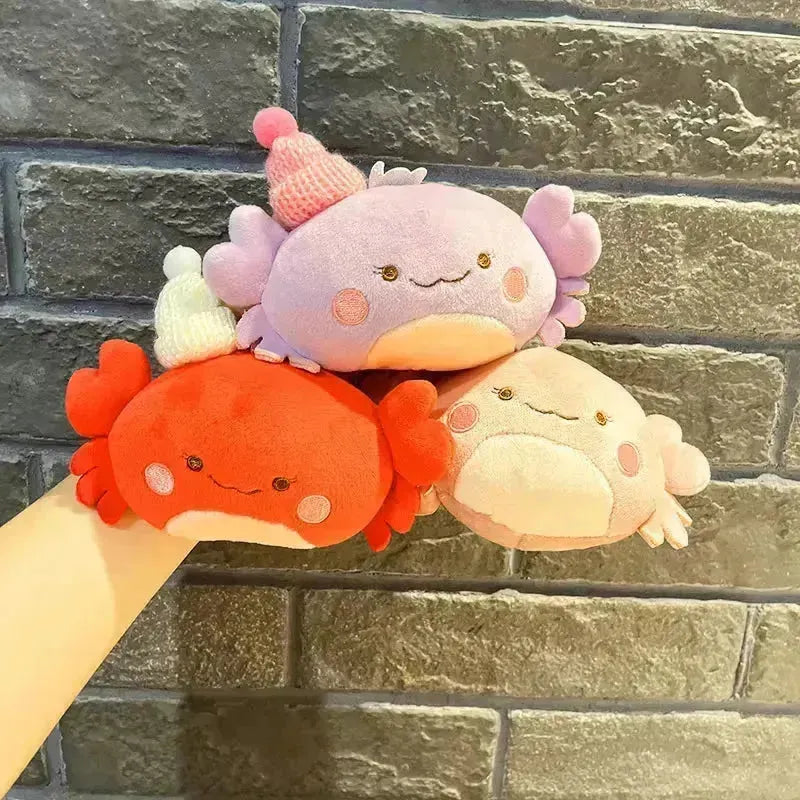 Kawaii Crab With Hat Plush Keychain - Bear Hugs