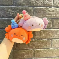 Kawaii Crab With Hat Plush Keychain - Bear Hugs