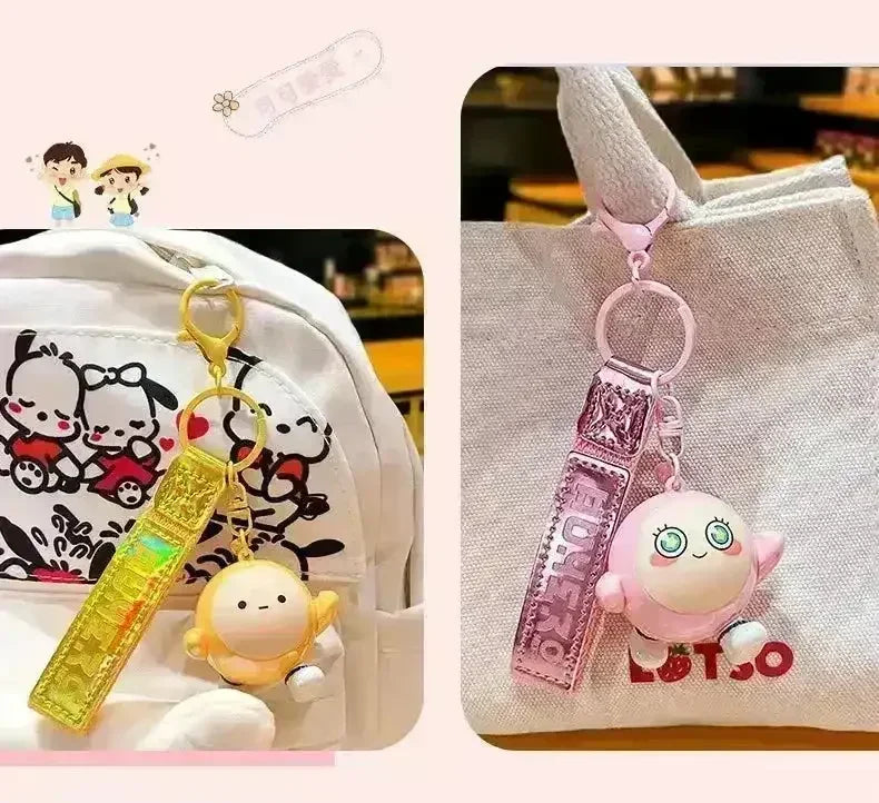 Kawaii Eggparty Premium Keychain - Bear Hugs