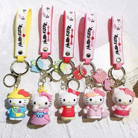 Kawaii Hello Kitty Cosplay 3D Keychain - Bear Hugs