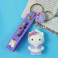 Kawaii Hello Kitty Cosplay 3D Keychain - Bear Hugs