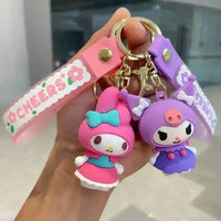 Kawaii Kuromi And Friends 3D Keychain - Bear Hugs
