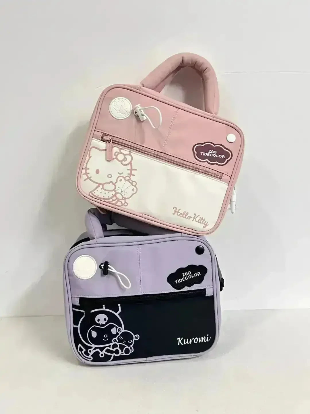 Kawaii Kuromi and Hello Kitty Makeup Bag - Bear Hugs