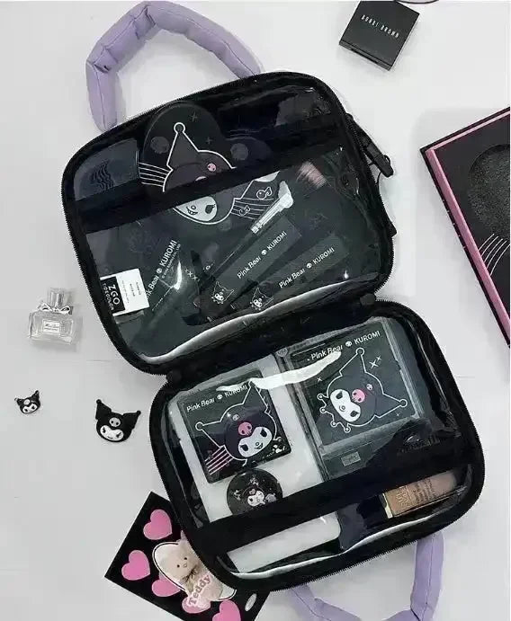 Kawaii Kuromi and Hello Kitty Makeup Bag - Bear Hugs