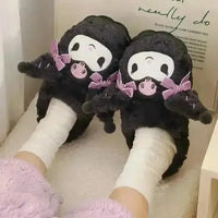 Kawaii Kuromi Plush Slippers - Bear Hugs