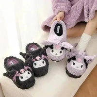 Kawaii Kuromi Plush Slippers - Bear Hugs