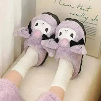 Kawaii Kuromi Plush Slippers - Bear Hugs