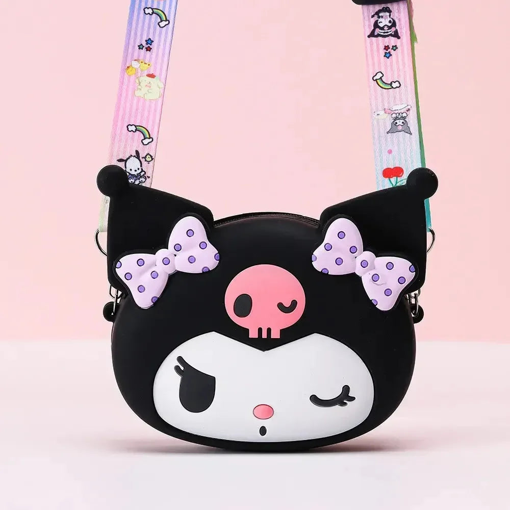 Kawaii Kuromi Silicon Sling Bag - Bear Hugs