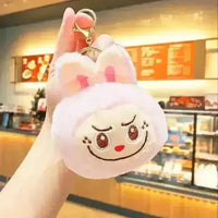 Kawaii Labubu Big Head Series Keychain - Bear Hugs