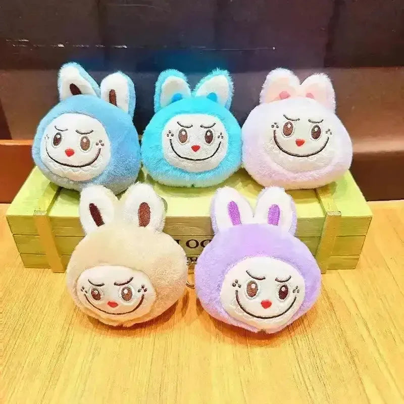 Kawaii Labubu Big Head Series Keychain - Bear Hugs