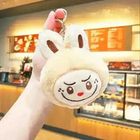 Kawaii Labubu Big Head Series Keychain - Bear Hugs