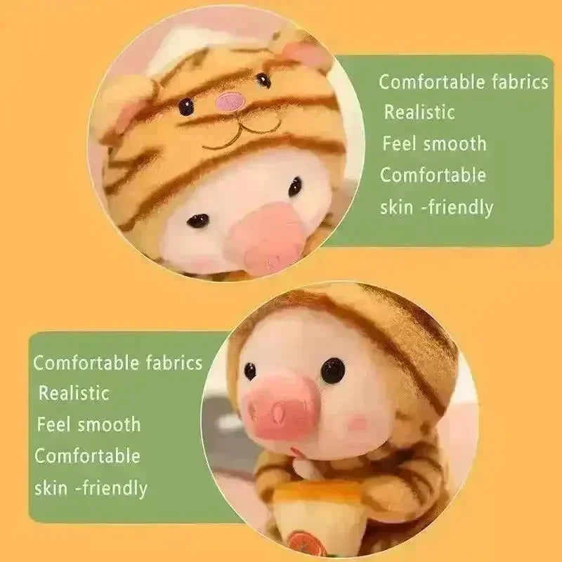 Kawaii Milk Tea Piggy Plush Toy For Kids and Adults