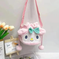 Kawaii My Melody Plush Sling Bag - Bear Hugs