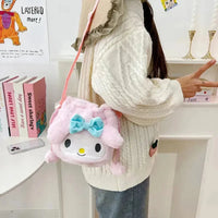 Kawaii My Melody Plush Sling Bag - Bear Hugs