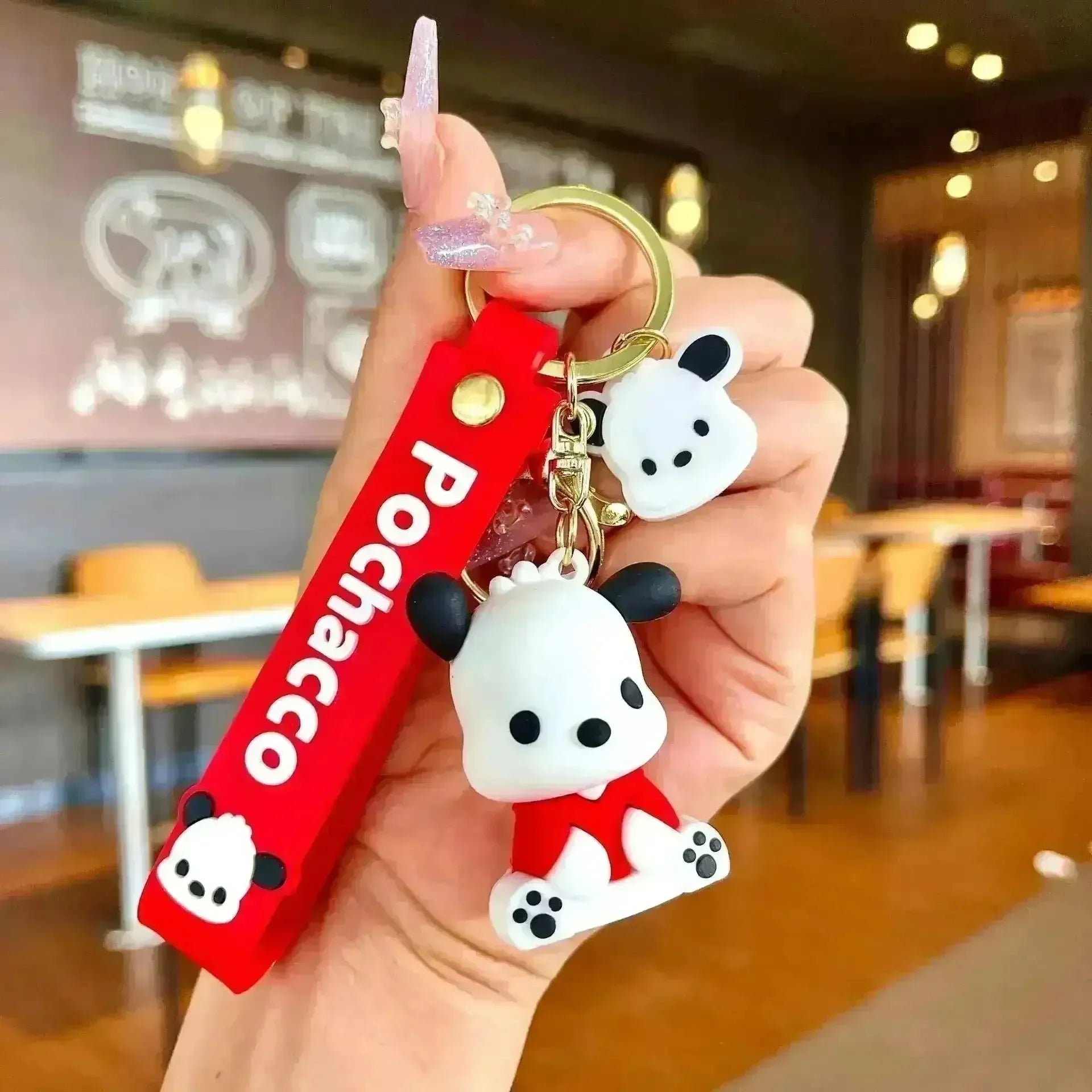 Kawaii Pochacco 3D Keychain - Bear Hugs
