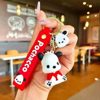 Kawaii Pochacco 3D Keychain - Bear Hugs