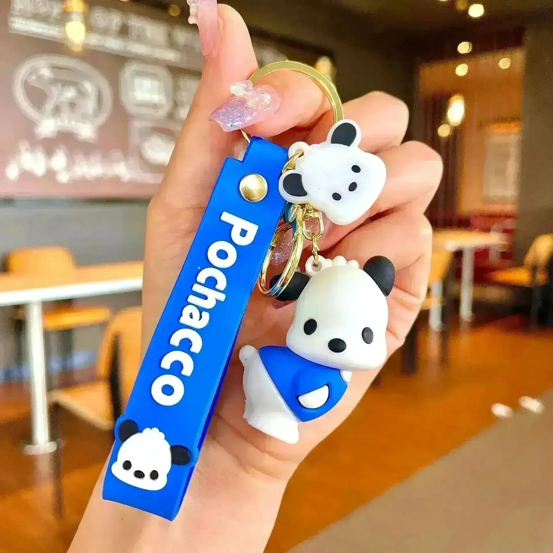 Kawaii Pochacco 3D Keychain - Bear Hugs