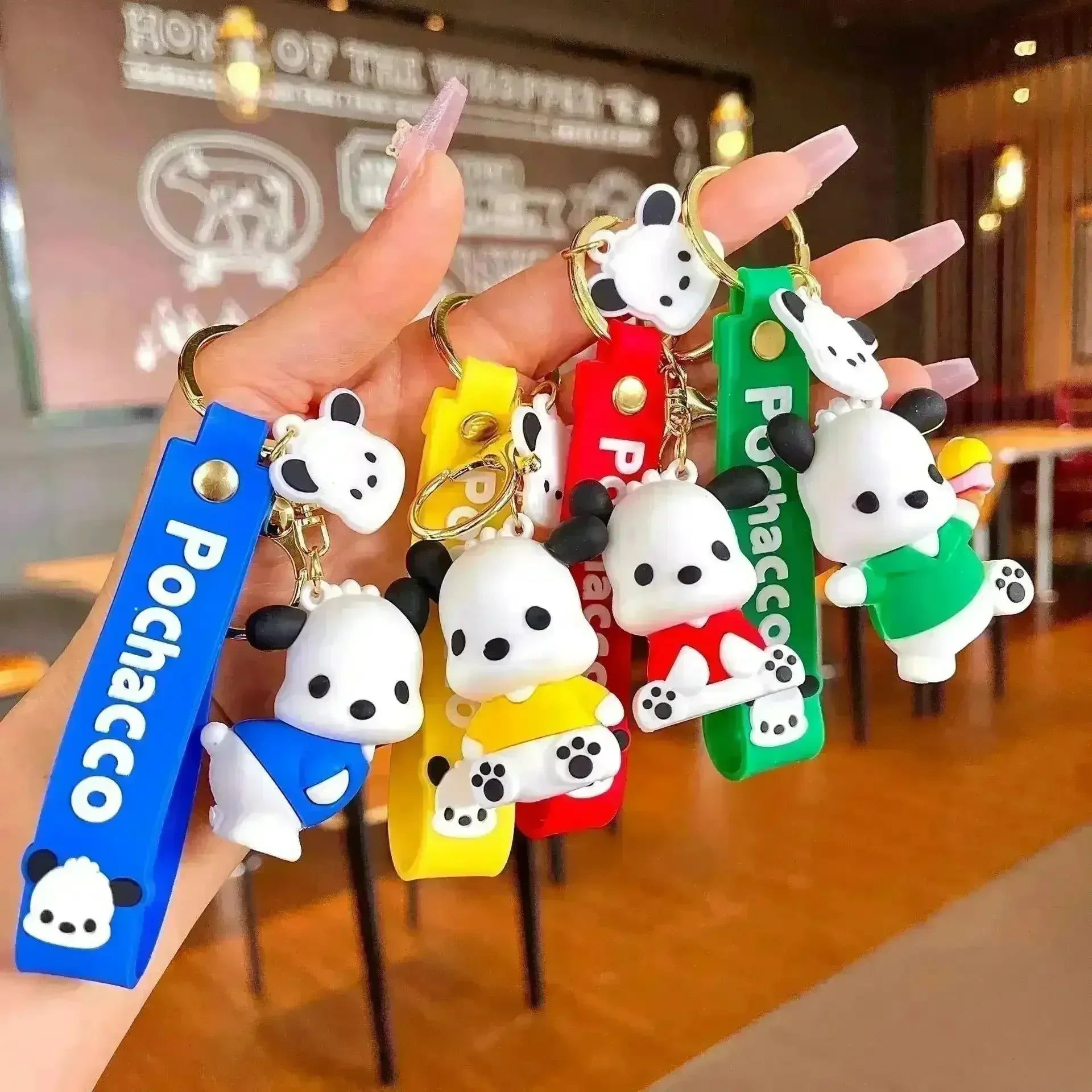Kawaii Pochacco 3D Keychain - Bear Hugs