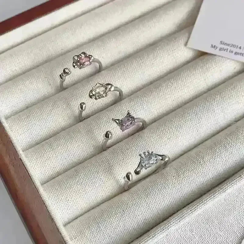 Kawaii Sanrio Characters Silver Ring - Bear Hugs