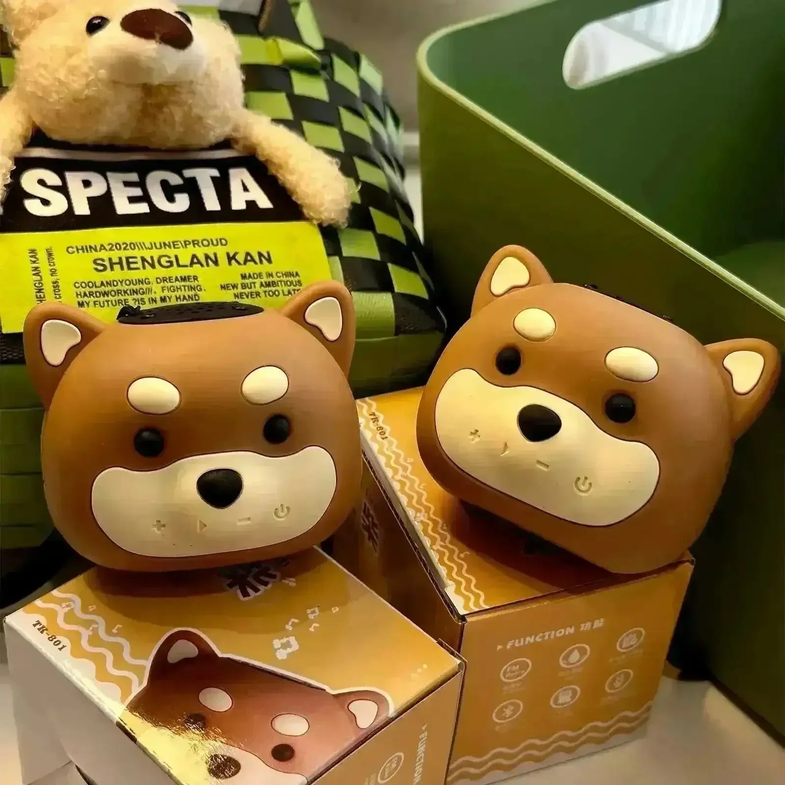 Kawaii Shiba Inu Bluetooth Speaker - Bear Hugs