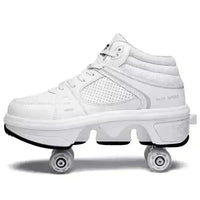 Kick Speed Four-Wheel 2 in 1 Deformation Roller Skate Shoes - Bear Hugs